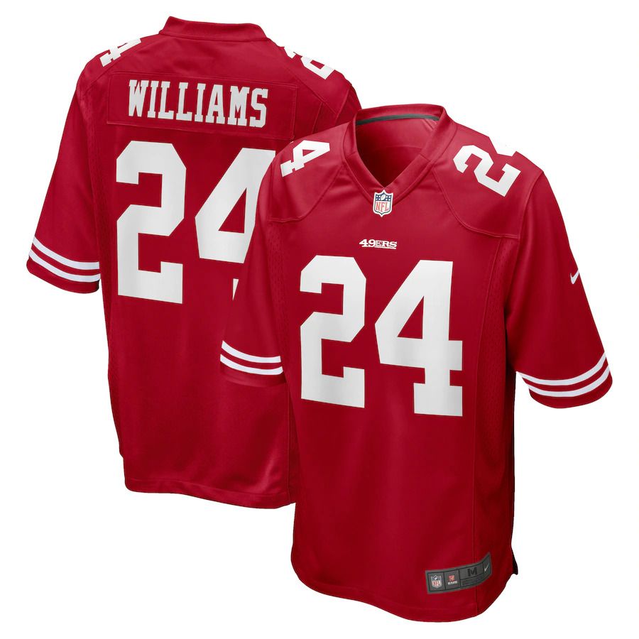 Men San Francisco 49ers #24 K Waun Williams Nike Scarlet Game NFL Jersey